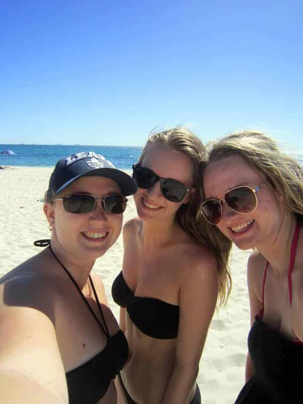 Perrth has fantastic sunny weather- even in winter, which means there is always time for the beach according to Becky and her friends!