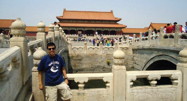 Kevin Lee in the Forbidden City Beijing, China