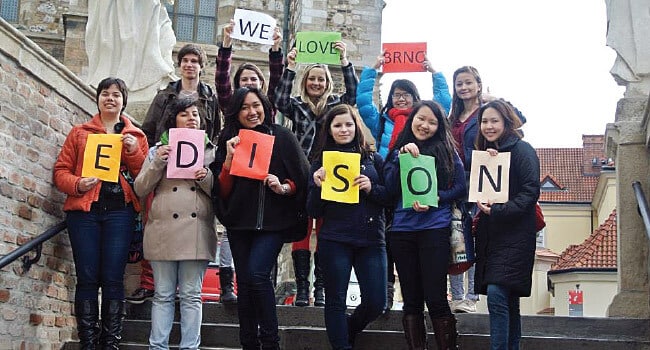 Interns of the EDISON Project, aimed to educate high school students on multiculturism