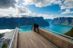 Stegasteinen viewpoint in Aurland