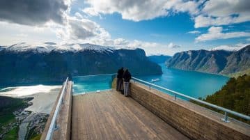 Stegasteinen viewpoint in Aurland