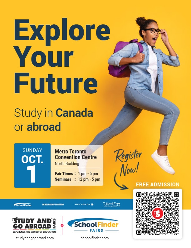 Study and Go Abroad / SchoolFinder Fairs Poster - TORONTO