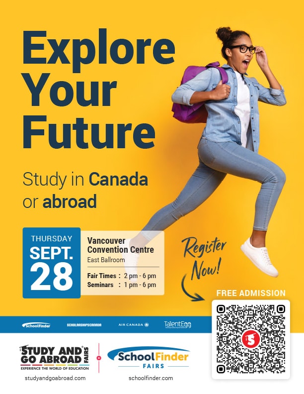 Study and Go Abroad / SchoolFinder Fairs Poster - VANCOUVER